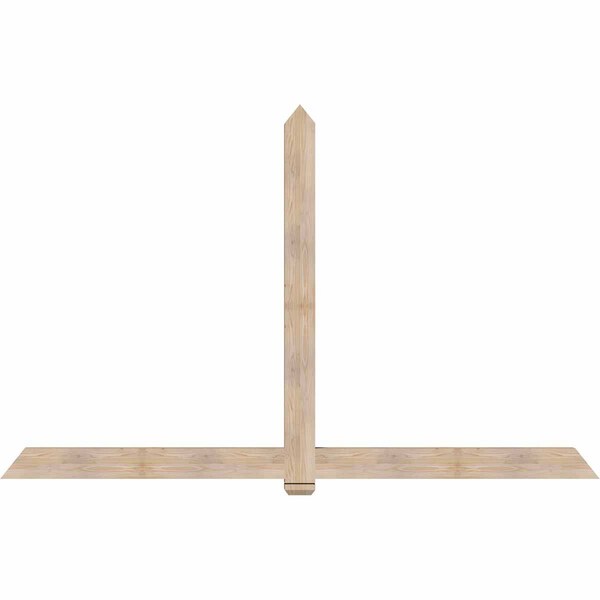Ekena Millwork Eugene Smooth Timber Gable Bracket, Douglas Fir, 108"W x 68"H x 3 1/2"D x 5 1/2"F, 15/12 Pitch GBW108X68X0406EUG00SDF - main